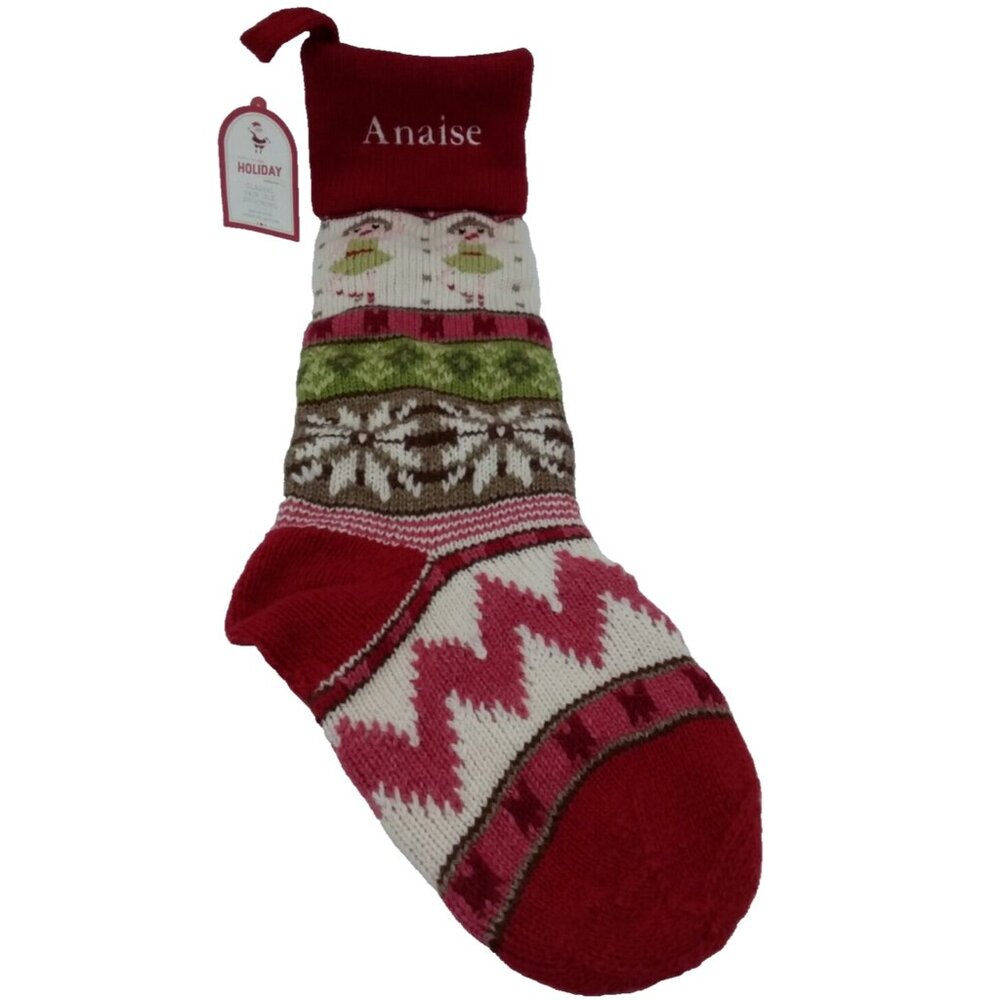 Pottery Barn Kids Anaise Classic Fair Isle Wool Christmas Stocking Holiday